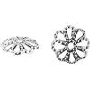 Ideen mit Herz Orecchini a Forma di Cuore con Perle, Colore: Argento, Design 3, 10 mm