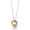 Made by Nami Collana Donna Argento Sterling Silver 925 - Tre Anelli Intrecciati Regolabile Waterproof 40+5cm