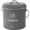 Joeji's Kitchen Compostiera da Cucina - Riciclaggio Rifiuti Organici 3.5L - Secchio Contenitore Umido e Scarti Alimentari Compost - Coperchio con Filtri a Carbone Blocca-Odori