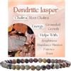 Bivei Jaspe Dendritico - Crescita Ancorata - signora braccialetto perline 4mm semiprezioso cristallo naturale elastico elastico cristallo accessori regalo di yoga