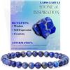 Bivei Lapislazzuli - Espressione personale - signora braccialetto perline 6mm semiprezioso cristallo naturale elastico elastico cristallo accessori regalo di yoga Piccolo