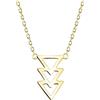 Sofia Milani - Collana da Donna in Argento 925 - Placcata in Oro - Ciondolo a Triangolo - N0458