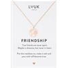 LUUK LIFESTYLE Collana con Ciondolo Mappamondo Donna in Acciaio Inossidabile e Carta regalo FRIENDSHIP, Regali per Lei, Donna, Moglie, Madre, Impermeabile, Gioiello Moda, Oro rosa (50cm c.)