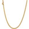 U7 Collana Uomo Oro Catena Cubana Catenina Donna Acciaio Inossidabile Collana Catena Uomo Placcato Oro 18K Larghezza 3 mm Lunga 76 cm Regalo per Compleanno Natale