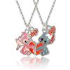 Disney Set di 2 Collane Stitch & Angel BFF, in Ottone con Smalto Colorato, Regalo perfetto per Migliori Amiche, Pronte da Regalare, Gioielli Ufficiali Disney