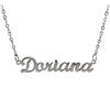 10:10 Collana Donna Nome Personalizzato In Acciaio Inox Anallergico, Gioiello Donna Nome Finitura Lucida, Catena Sottile Regolabile Realizzato in Italia (Doriana)