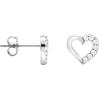SOFIA MILANI - Orecchini da Donna in Argento 925 - con Pietra Zircone - Orecchino a Perno a Cuore - E1636