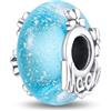 TINSLO Bead Charm Ciondolo Argento Sterling 925 con Cubic Zirconia Pendenti per Pandora Braccialetti, Compatibile con Braccialetti e Collane europei