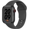 DONEGANI C1A per Cinturino Apple Watch 40mm 44 mm 46mm 42mm 45mm 41mm 38mm 49mm Se Ultra 2 Serie 10 9 8 7 6 5 4 3 Band Bracciale Sport Silicone, Spazio grigio
