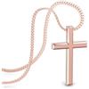 SERASAR Collana Oro Rosa Acciaio Inossidabile 18 Carati Vero Croce Gioielli Ragazze Signore Girocollo San Valentino Regali di Compleanno per le Donne