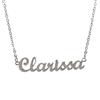 10:10 Collana Donna Nome Personalizzato In Acciaio Inox Anallergico, Gioiello Donna Nome Finitura Lucida, Catena Sottile Regolabile Realizzato in Italia (Clarissa)