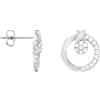 SOFIA MILANI - Orecchini da Donna in Argento 925 - con Pietra Zircone - Orecchino a Perno a Cerchio - E2318