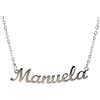 10:10 Collana Donna Nome Personalizzato In Acciaio Inox Anallergico, Gioiello Donna Nome Finitura Lucida, Catena Sottile Regolabile Realizzato in Italia (Manuela)