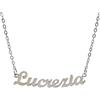 10:10 Collana Donna Nome Personalizzato In Acciaio Inox Anallergico, Gioiello Donna Nome Finitura Lucida, Catena Sottile Regolabile Realizzato in Italia (Lucrezia)