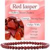 Bivei Jaspe Rosso - Base Solida - signora braccialetto perline 4mm semiprezioso cristallo naturale elastico elastico cristallo accessori regalo di yoga