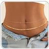 ZOERAY 2 Pcs Catena a Pancia in Paillettes per Donna Cintura Oro 18K Body Belly Chain a Strati Waist Beads Spiaggia Collana Estate con Serpente Regolagile Bikini Corpo Gioiello per Donna Ragazze