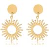 Made by Nami Orecchini Donna Sole Oro - Orecchini Pendenti Acciaio Inossidabile Ipoallergenici - Orecchini Boho Estivi Waterproof con Ciondolo Sole