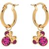 Disney Orecchini Disney a Cerchioi da Bambina in Acciaio Inossidabile, con zirconi, Rosa