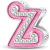 TINSLO Bead Charm Ciondolo Argento Sterling 925 Lettere con Cubic Zirconia Pendenti per Pandora Braccialetti, Compatibile con Braccialetti e Collane europei