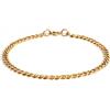 Made by Nami Bracciale Uomo Acciaio Inossidabile Cuban Link 18-22cm Impermeabile Antiallergico Oro Regalo