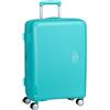 American Tourister Soundbox - Trolley M Espandibile Valigia, 67 cm, 71.5/81 L, Blu (Poolside Blue)