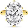 Linawe Grande anello con diamante Moissanite regolabile, Anello da dito in oro da donna, Anelli per gioielli Anelli dorati da donna