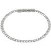 10:10 Bracciale Uomo Catena Cubana Grumetta, Acciaio Inox, Braccialetto PVD Colore Nero Blu Argento, Varie Misure E Taglie (POLSI DA 20 A 22 CM, ARGENTO-4MM)