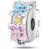 TINSLO Bead Charm Ciondolo Argento Sterling 925 con Cubic Zirconia Pendenti per Pandora Braccialetti, Compatibile con Braccialetti e Collane europei