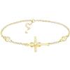 Sofia Milani - Bracciale da Donna in Argento 925 - Placcato Oro con Pietra Zircone - Ciondolo a Croce Infinito - B0388