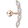 OUFER Helix Piercing 16G 316L acciaio inossidabile Helix orecchini CZ Trago Ear Piercing Gioielli Tragus
