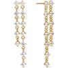 SINGULARU - Orecchini Long Scarlett. Ottone con Placcatura in oro 18 kt e Zirconia. Gioielli da donna.