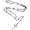 Supcare Rosario Cattolico con Perline in Collana per Donne, Ciondolo con Croce dell'Arcangelo San Michele/Cristoforo/Maria in Acciaio Inossidabile/Oro/Nero, Con Confezione Regalo, 66 cm / 26 inches