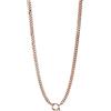 Purelei® Grande catena a maglia con chiusura charm - Collana statement in acciaio inossidabile, placcato oro 14K, oro rosa o argento - 50/55 cm - larghezza 6,6 mm - combinabile con charm