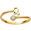 Purelei® Anello con segno zodiacale - Anello da donna impermeabile in acciaio inox durevole - Anelli regolabili da 50 a 60 - Gioielli alla moda per il tuo look personalizzato, 60-66 cm, Gemma