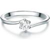 Trilani Solitario da Donna in Argento Sterling 925