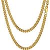 PROSTEEL Collana Uomo a Catena Cubana Grande Robusta, Larghezza 6 mm, Lunghezza 65 cm, Acciaio Inossidabile Placcato Oro 18K, Hip Hop Punk Rap, Oro, Regalo Perfetto (con Confezione)