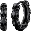 FaithHeart Orecchini a Bottone Teschio di Capra Satana Sigillo del Baphomet Leviatano Gioielli dell'Elemento Satanismo Satanista Retrò Vintage Orecchini Unisex Gioielli Religiosi
