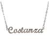 10:10 Collana Donna Nome Personalizzato In Acciaio Inox Anallergico, Gioiello Donna Nome Finitura Lucida, Catena Sottile Regolabile Realizzato in Italia (Costanza)