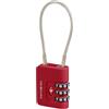 Samsonite TA Revolution - Lucchetto a cavo TSA con combinazione a 3 cifre, lucchetto per bagagli sicuro per valigie e borse, Rosso