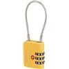 Samsonite TA Revolution - Lucchetto a cavo TSA con combinazione a 3 cifre, lucchetto per bagagli sicuro per valigie e borse, Giallo