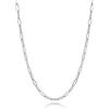 U7 Collana Girocollo Donna Acciaio Inossidabile Catenina Acciaio Donna a Graffetta da 3,4 mm Sottile Catenina Regolabile Lunghezza 41 + 5cm Colore Argento, con Confezione Regalo