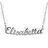 10:10 Collana Donna Nome Personalizzato In Acciaio Inox Anallergico, Gioiello Donna Nome Finitura Lucida, Catena Sottile Regolabile Realizzato in Italia (Elisabetta)
