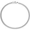 PROSTEEL Bracciale da Uomo a Catena Sottile Colore Argento 3.5mm Lungehzza 16 -Braccialetto Uomo Acciaio