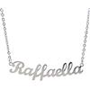 10:10 Collana Donna Nome Personalizzato In Acciaio Inox Anallergico, Gioiello Donna Nome Finitura Lucida, Catena Sottile Regolabile Realizzato in Italia (Raffaella)