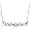 10:10 Collana Donna Nome Personalizzato In Acciaio Inox Anallergico, Gioiello Donna Nome Finitura Lucida, Catena Sottile Regolabile Realizzato in Italia (MariaVittoria)
