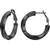 PROSTEEL 30MM Nero Orecchini Donna Orecchini a Cerchio Vuoto Orecchini Oversize Y2K Colonna di Torsione Pendolarismo Vacanza Festa Orecchini Combinazioni di Impilamento