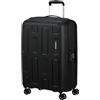 American Tourister Ellipso - Valigia Rigida Media 68 cm, Valigia Leggera con 4 Ruote, Lucchetto TSA, Bagaglio da Stiva 64L - 3 KG - Nero (Black)