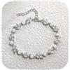 Clearine Braccialetto da sposa matrimoniale con zirconia cubica per spose e damigelle d'onore, elegante braccialetto tennis con perle simulate per donna, gioielli da ballo, Zirconia cubica