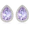 EVER FAITH Orecchini a perno in cristallo con strass, Cristallo