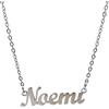 10:10 Collana Donna Nome Personalizzato In Acciaio Inox Anallergico, Gioiello Donna Nome Finitura Lucida, Catena Sottile Regolabile Realizzato in Italia (Noemi)